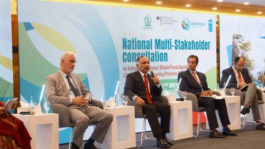 16-11-2023, Islamabad: Chairman NDMA Lt. General Inam Haider Malik delivering his Remarks during Seminar on Pakistan’s Vulnerability to Climate Induced Disasters